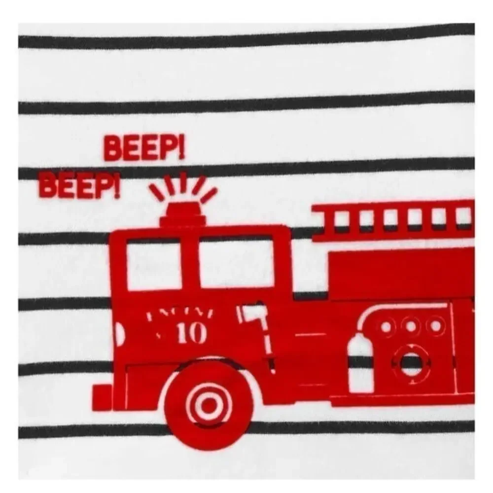Carters Baby Boys Firetruck 4 Piece Summer Outfits Size 6 Months NEW